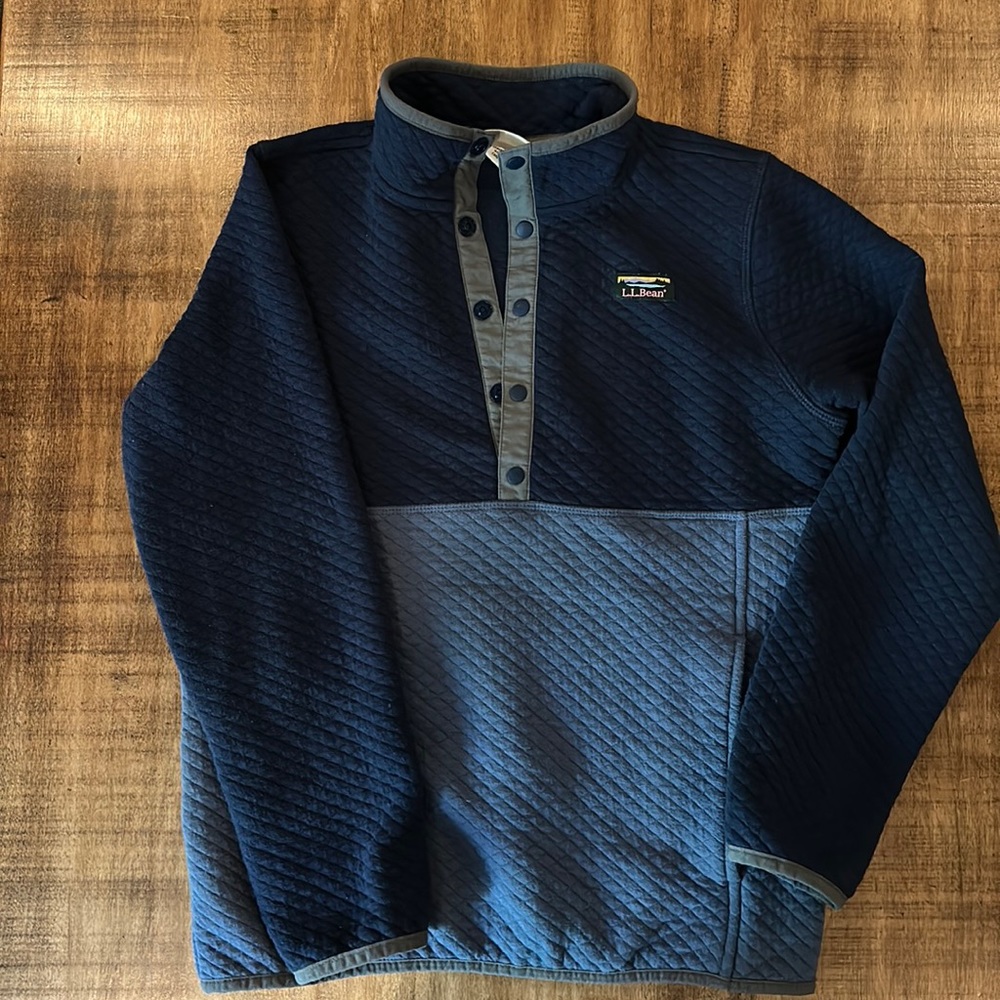 Kids quilted quarter snap pullover